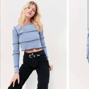 Blue urban outfitters patchwork thermal